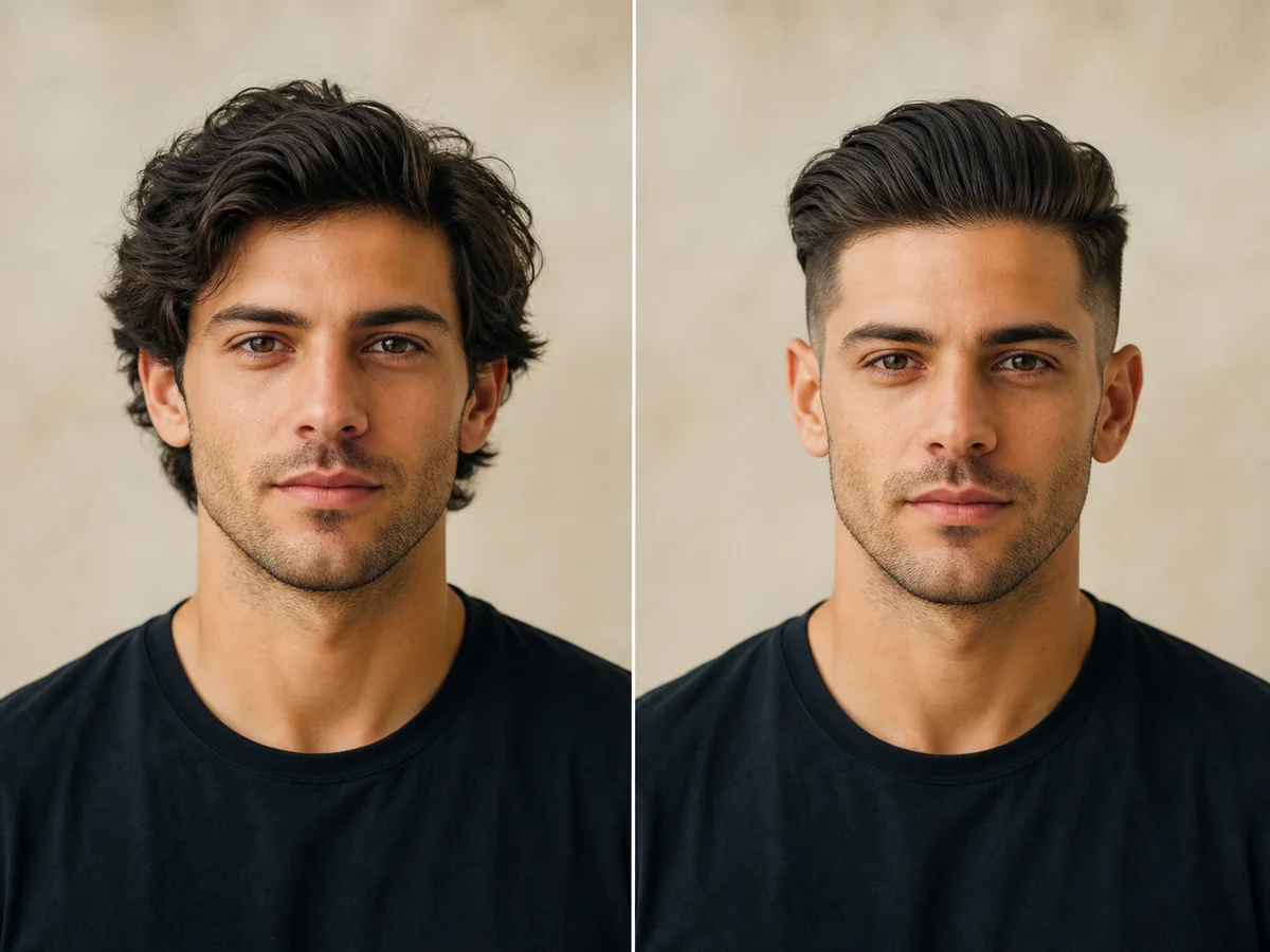 AI preview of an undercut with swept-back top and closely cut sides